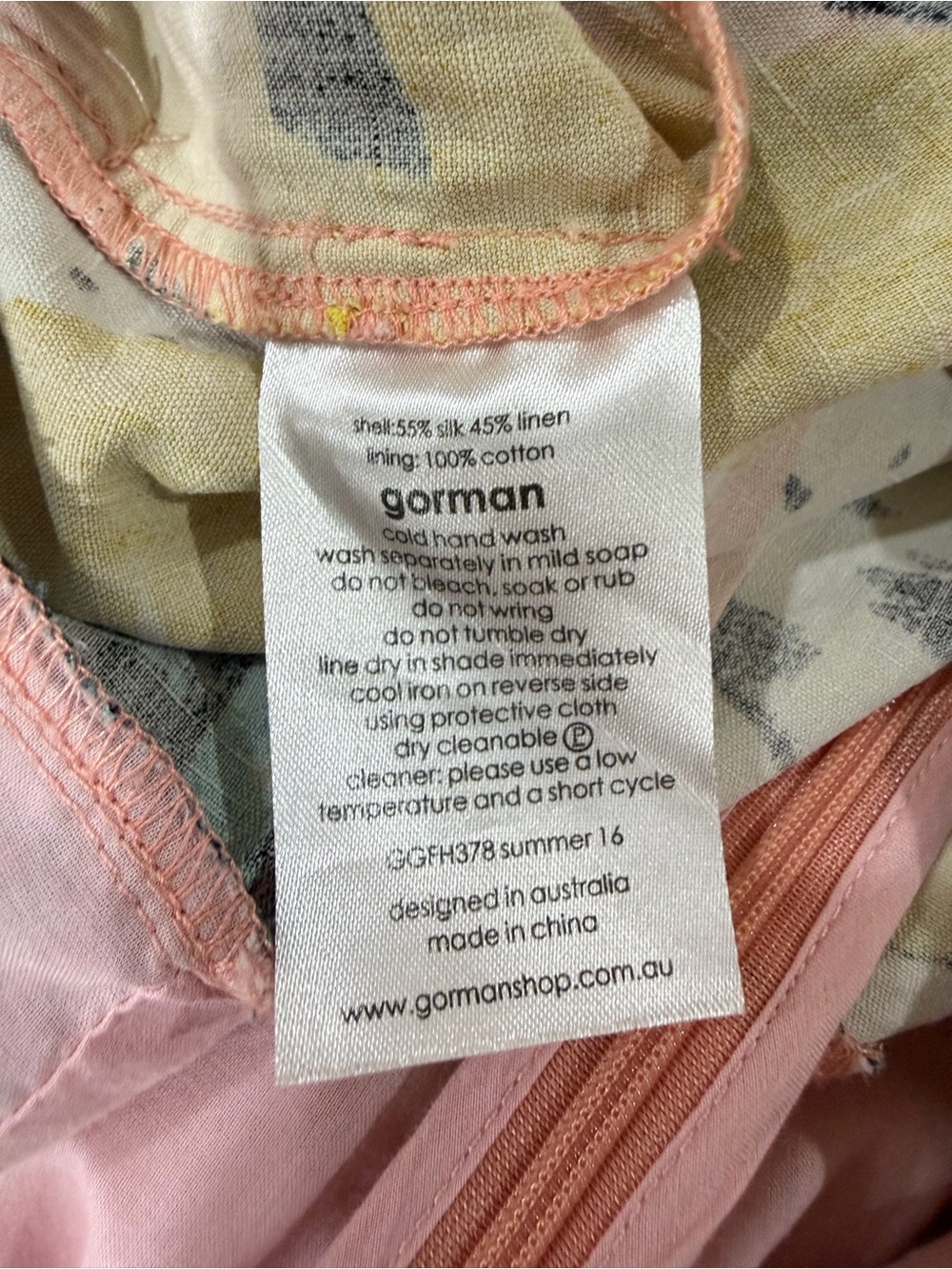 Atelier Bingo x Gorman Silk Linen Printed Romper Gone Bananas AU 10 US 6 - Picture 13 of 14